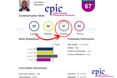 pte result - 30